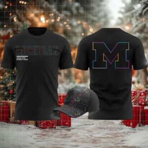 Michigan Wolverines Football 2025 Crucial Catch Logo Two Sided Hoodie Shirt