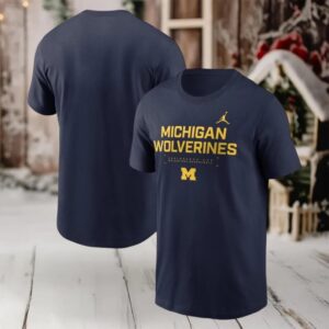 Michigan Wolverines Jordan Brand 2025 Courtside Basketball Performance shirt