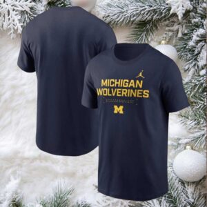 Michigan Wolverines Jordan Brand 2025 Courtside Basketball Performance shirt