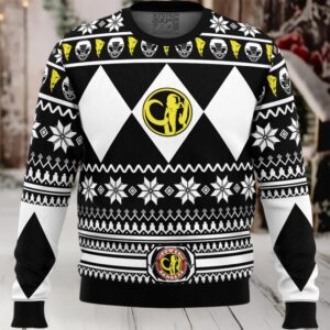 Mighty Morphin Black Ranger Power Rangers Ugly Christmas Sweater