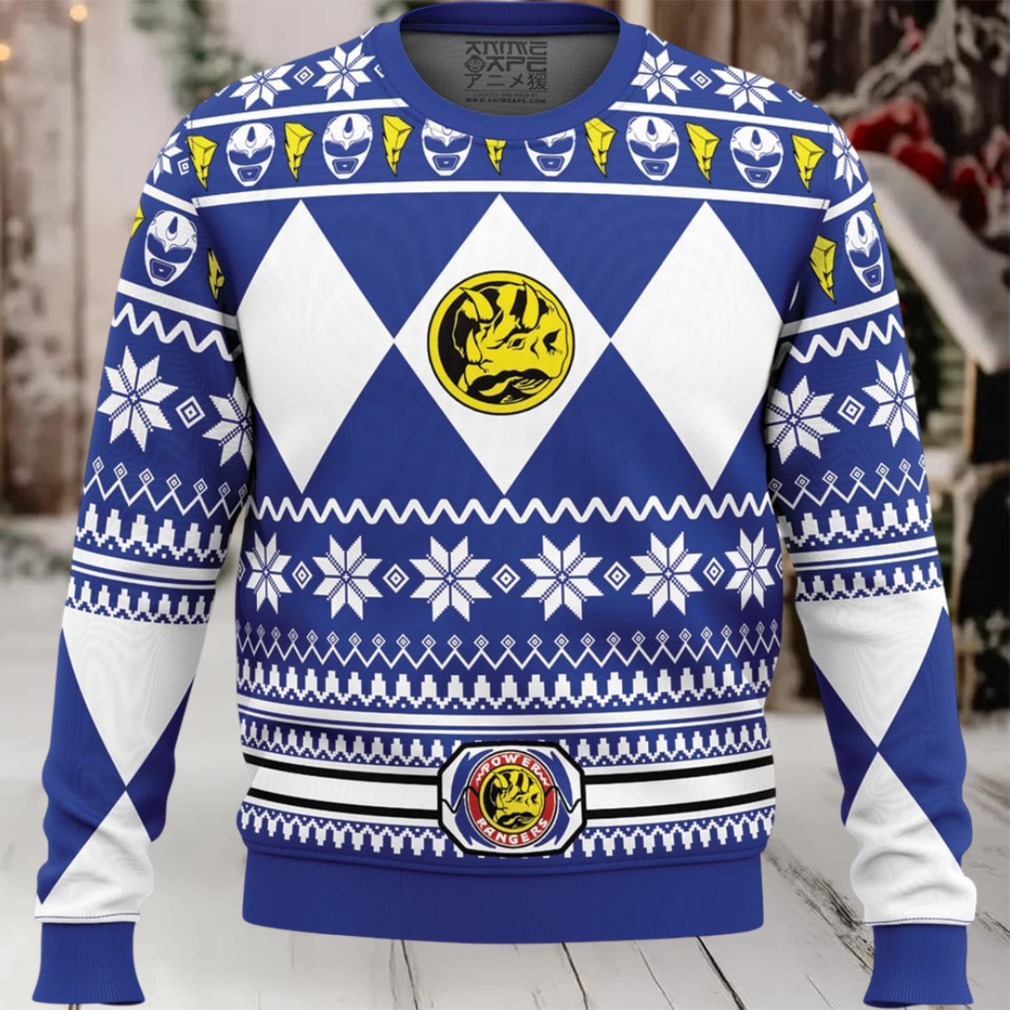 Mighty Morphin Blue Ranger Power Rangers Ugly Christmas Sweater