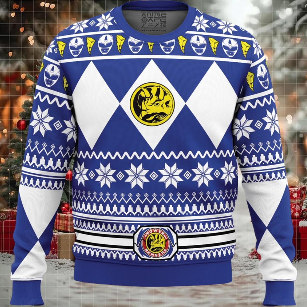 Mighty Morphin Blue Ranger Power Rangers Ugly Christmas Sweater Mighty Morphin Blue Ranger Power Rangers Ugly Christmas Sweater