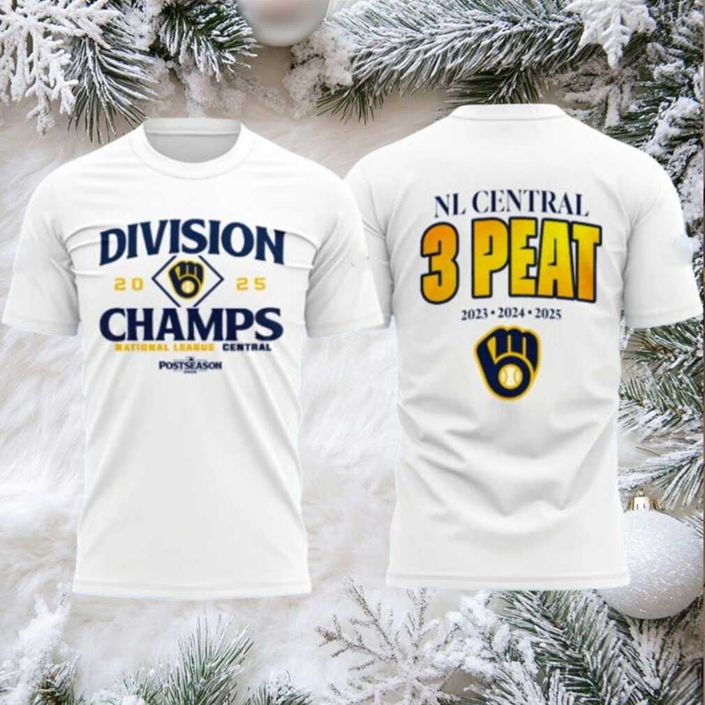 Milwaukee Brewers 2025 NL Central Division Champions Logo Two Sided Hoodie Shirt Milwaukee Brewers 2025 NL Central Division Champions Logo Two Sided Hoodie Shirt
