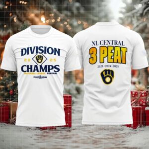 Milwaukee Brewers 2025 NL Central Division Champions Logo Two Sided Hoodie Shirt