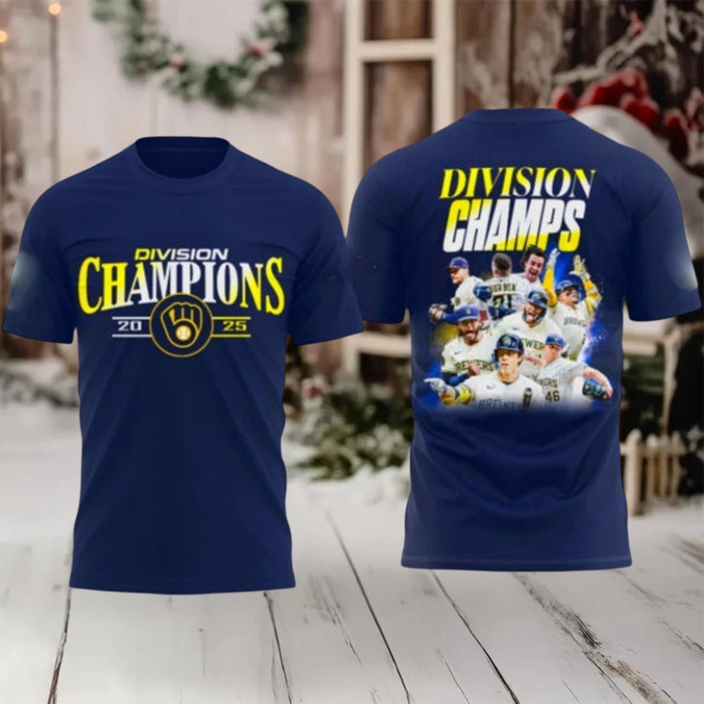 Milwaukee Brewers Navy 2025 NL Central Division Champions Logo Two Sided Hoodie Shirt Milwaukee Brewers Navy 2025 NL Central Division Champions Logo Two Sided Hoodie Shirt