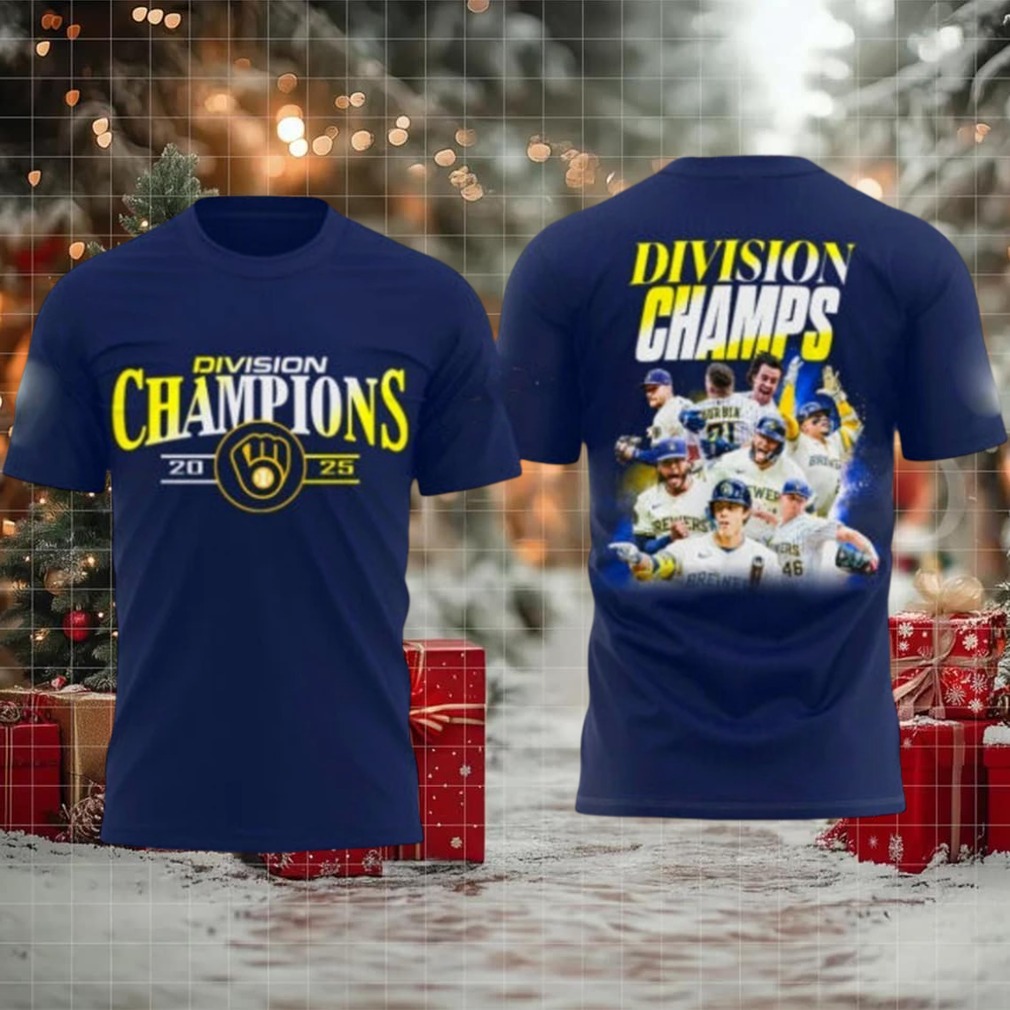 Milwaukee Brewers Navy 2025 NL Central Division Champions Logo Two Sided Hoodie Shirt Milwaukee Brewers Navy 2025 NL Central Division Champions Logo Two Sided Hoodie Shirt
