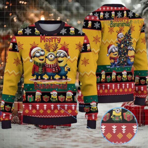 Minions Merry Bananamas Ugly Christmas Sweater