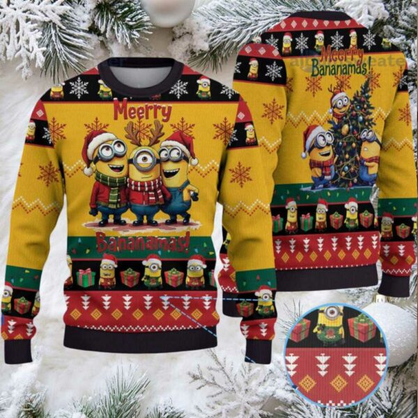 Minions Merry Bananamas Ugly Christmas Sweater