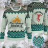 Maroon & Green Snowflake Pattern “Leonardo Holding Coors Light” Ugly Christmas Sweater – Coors Light Edition