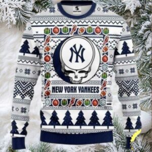 Mlb New York Yankees Ugly Christmas Sweater The Intelligence Of The Skull Unisex Sweater