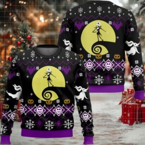 Moonlight Jack Skellington Ugly Christmas Sweater