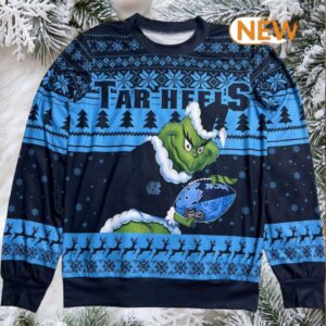 NCAA North Carolina Tar Heels Grinch Christmas Ugly Sweater NCAA North Carolina Tar Heels Grinch Christmas Ugly Sweater