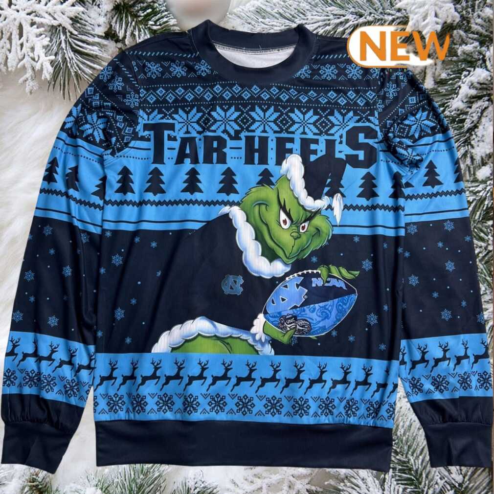 NCAA North Carolina Tar Heels Grinch Christmas Ugly Sweater