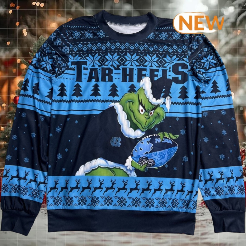 NCAA North Carolina Tar Heels Grinch Christmas Ugly Sweater