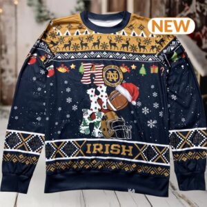 NCAA Notre Dame Fighting Irish HO HO HO Ugly Sweater