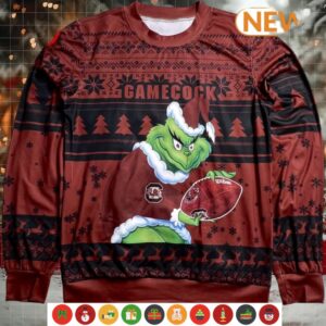 NCAA South Carolina Gamecocks Grinch Ugly Sweater