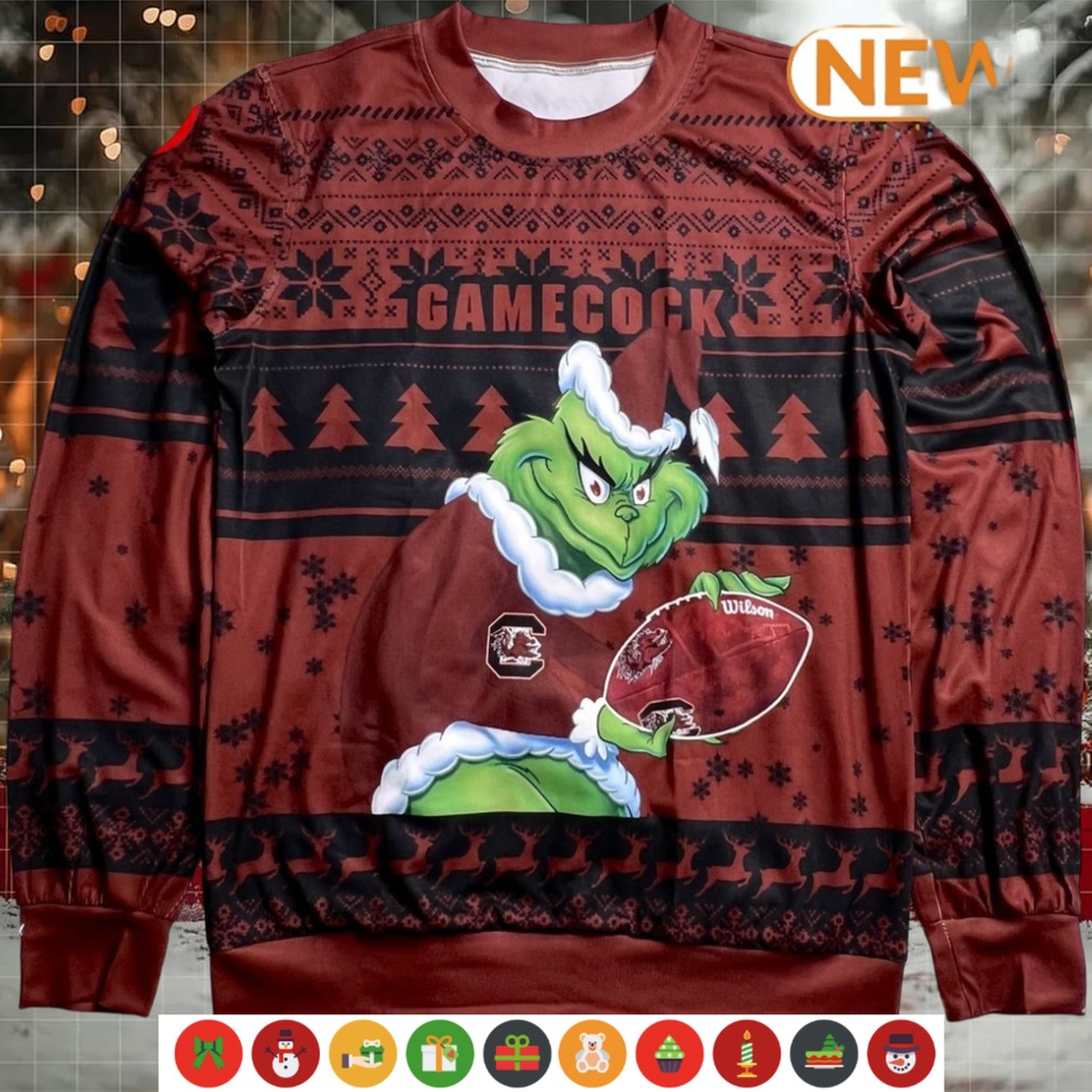 NCAA South Carolina Gamecocks Grinch Ugly Sweater