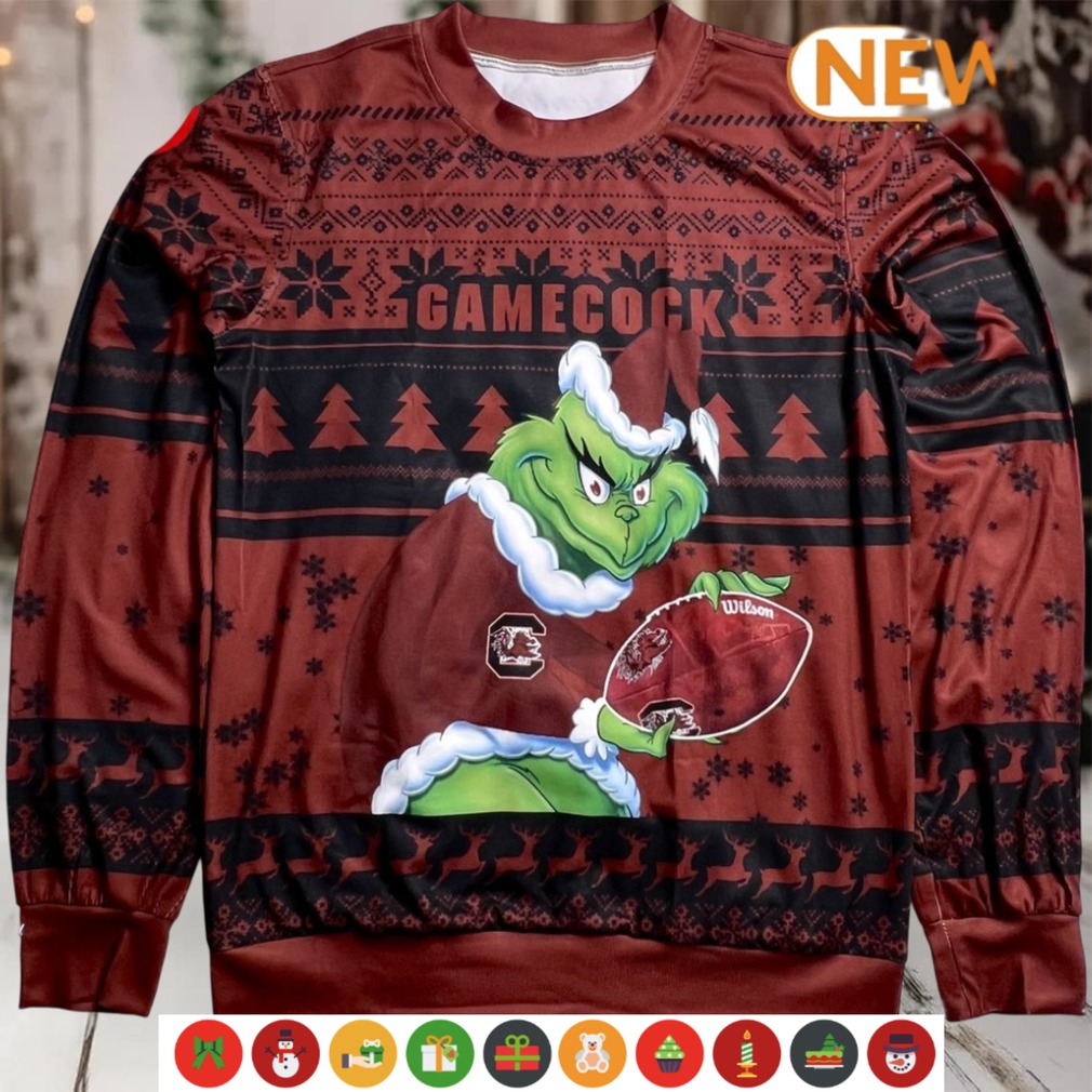 NCAA South Carolina Gamecocks Grinch Ugly Sweater NCAA South Carolina Gamecocks Grinch Ugly Sweater