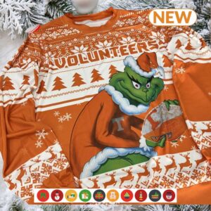 NCAA Tennessee Volunteers Grinch Ugly Sweater NCAA Tennessee Volunteers Grinch Ugly Sweater