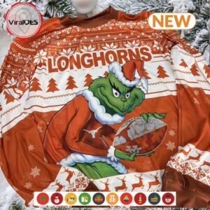 NCAA Texas Longhorns Grinch Ugly Sweater NCAA Texas Longhorns Grinch Ugly Sweater