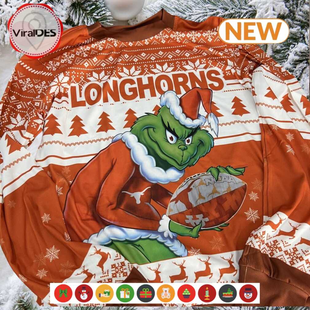 NCAA Texas Longhorns Grinch Ugly Sweater