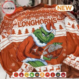 NCAA Texas Longhorns Grinch Ugly Sweater