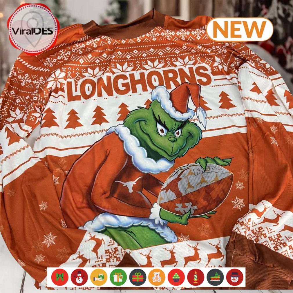 NCAA Texas Longhorns Grinch Ugly Sweater NCAA Texas Longhorns Grinch Ugly Sweater