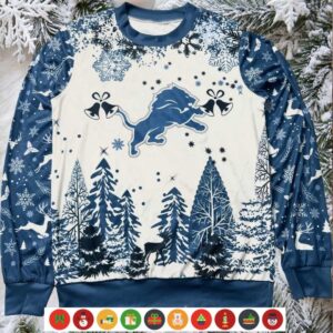 NFL Detroit Lions 2025 Christmas Ugly Sweater NFL Detroit Lions 2025 Christmas Ugly Sweater