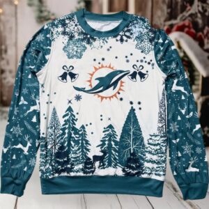NFL Miami Dolphins 2024 Christmas Ugly Sweater