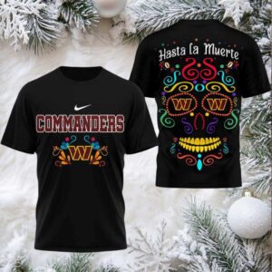 NFL Washington Commanders Day of the Dead 2 sided t shirt