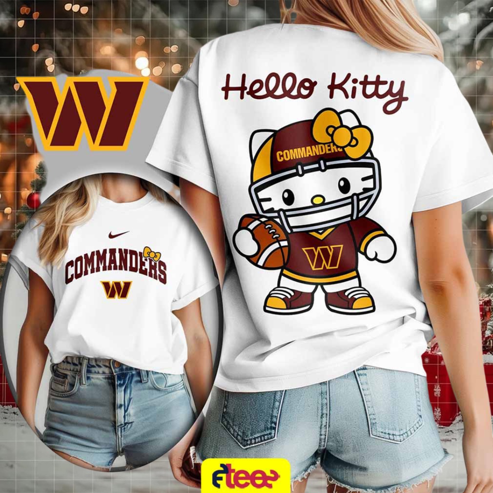 NFL Washington Commanders football x Hello Kitty 2 sided t shirt NFL Washington Commanders football x Hello Kitty 2 sided t shirt