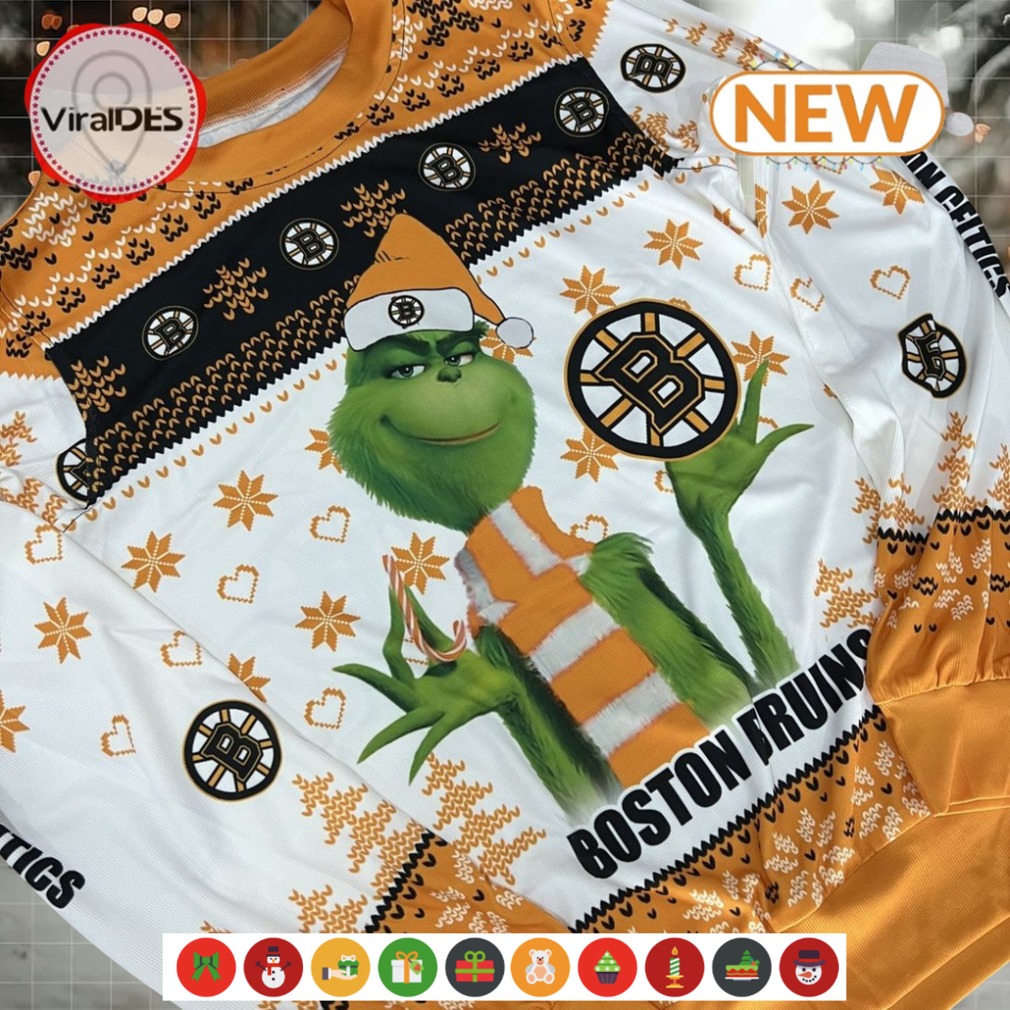 NHL Boston Bruins The Grinch Christmas Ugly Sweater
