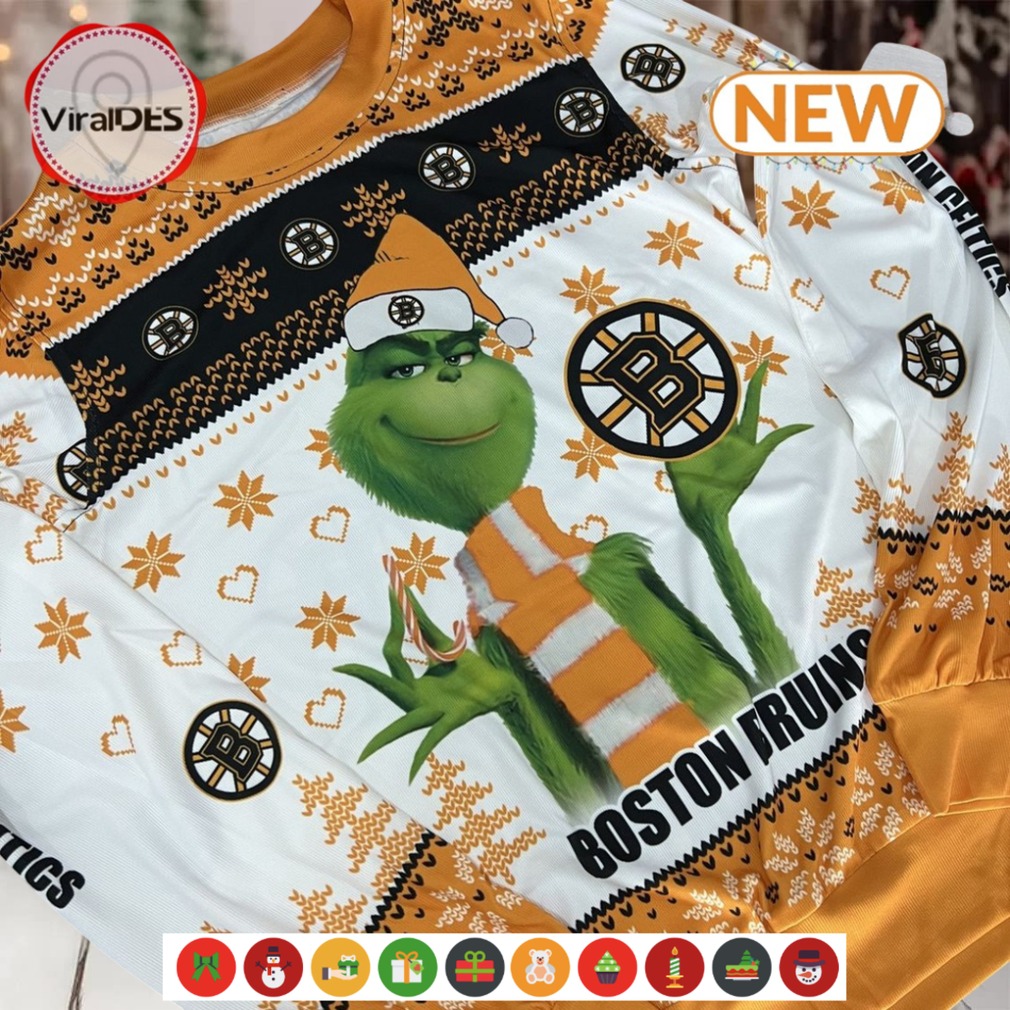 NHL Boston Bruins The Grinch Christmas Ugly Sweater NHL Boston Bruins The Grinch Christmas Ugly Sweater