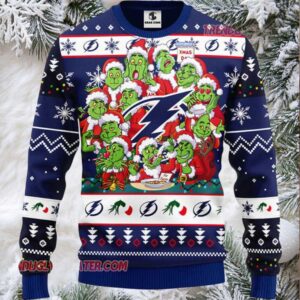 NHL Tampa Bay Lightning 12 Grinch Xmas Day Ugly Christmas Sweater