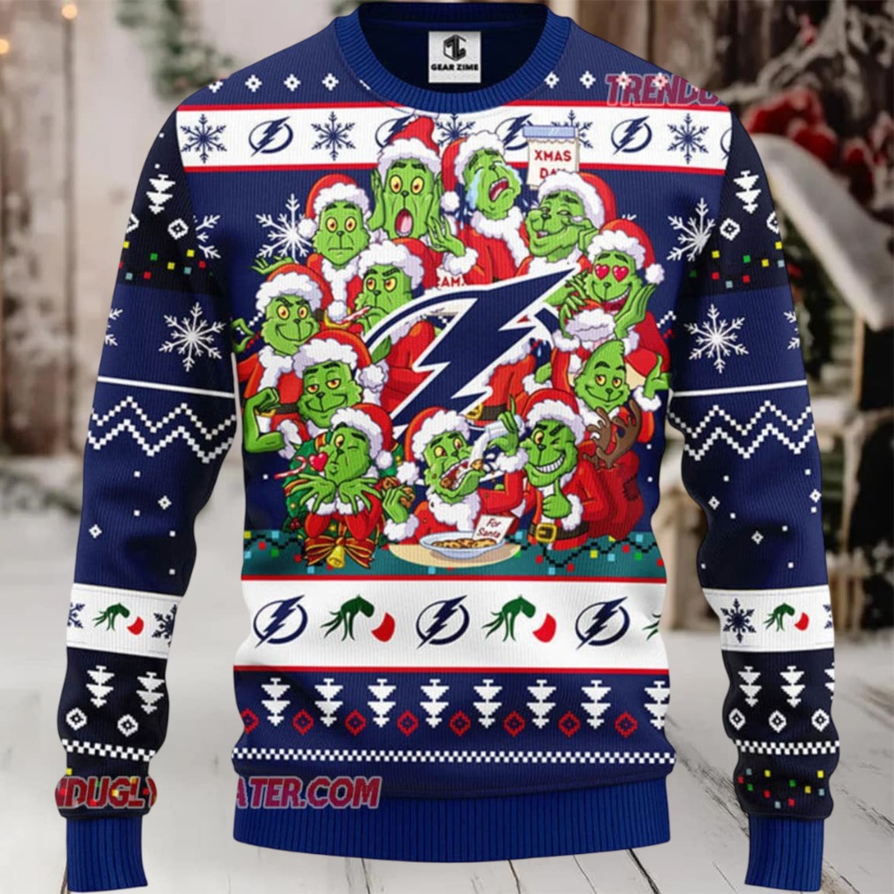 NHL Tampa Bay Lightning 12 Grinch Xmas Day Ugly Christmas Sweater NHL Tampa Bay Lightning 12 Grinch Xmas Day Ugly Christmas Sweater