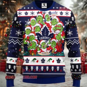 NHL Toronto Maple Leafs 12 Grinch Xmas Day Ugly Christmas Sweater