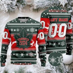 NHL Toronto Maple Leafs Personalized Name & Number Ugly Christmas Sweater
