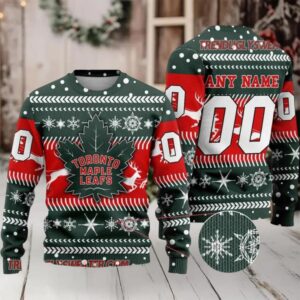 NHL Toronto Maple Leafs Personalized Name & Number Ugly Christmas Sweater