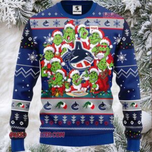 NHL Vancouver Canucks 12 Grinch Xmas Day Ugly Christmas Sweater