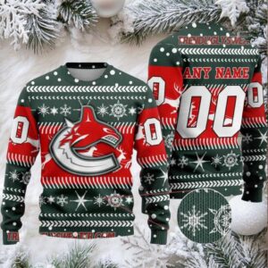 NHL Vancouver Canucks Personalized Name & Number Ugly Christmas Sweater