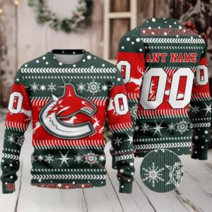 NHL Vancouver Canucks Personalized Name & Number Ugly Christmas Sweater