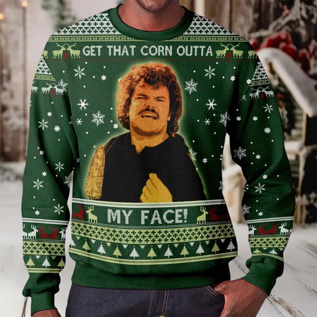 Nacho Libre Get That Corn Out Of My Face Ugly Christmas Sweater
