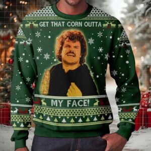 Nacho Libre Get That Corn Out Of My Face Ugly Christmas Sweater