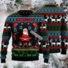Santa Claus Fishing Ugly Christmas Sweaters Black Family Santa Claus Fishing Ugly Christmas Sweaters Black Family