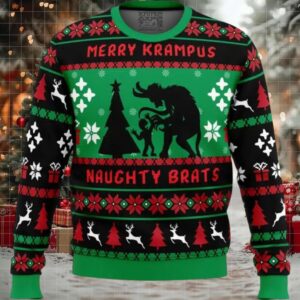 Naughty Brats Krampus Ugly Christmas Sweater