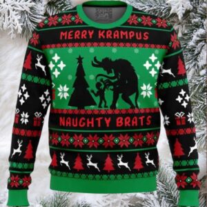 Naughty Brats Krampus Ugly Christmas Sweater