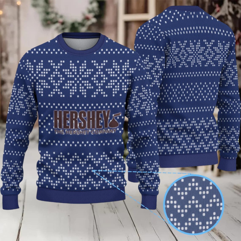 Navy Blue Dot Snowflake Fair Isle Hennessy Ugly Christmas Sweater Navy Blue Dot Snowflake Fair Isle Hennessy Ugly Christmas Sweater