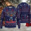 Navy Blue Snowflake Fair Isle Hennessy Ugly Christmas Sweater Navy Blue Snowflake Fair Isle Hennessy Ugly Christmas Sweater