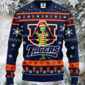 Ncaa Auburn Tigers Ugly Sweater Funny Grinch Ugly Christmas Sweater
