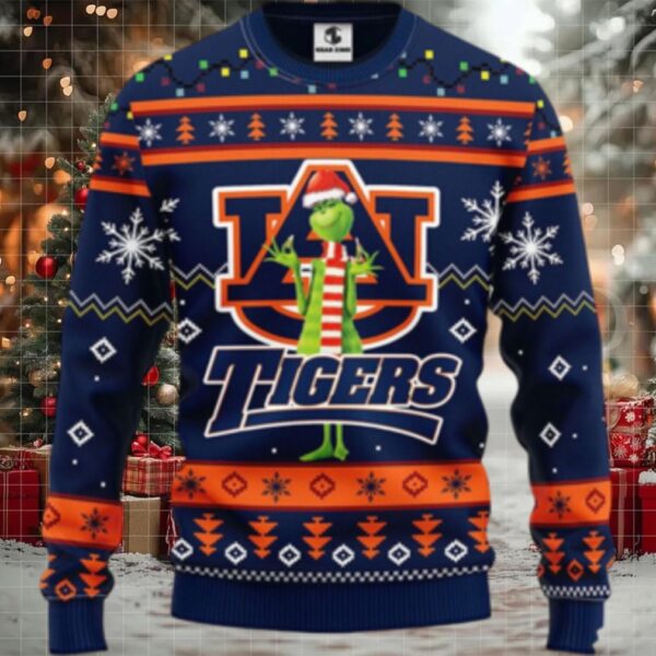 Ncaa Auburn Tigers Ugly Sweater Funny Grinch Ugly Christmas Sweater